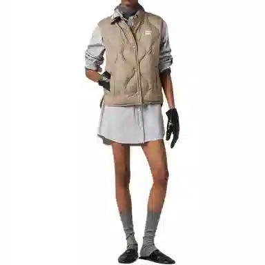 Miu Miu Sleeveless Down Vest Gray