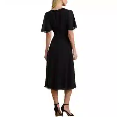 Lauren Ralph Lauren Slim Fit Belted Dress Black