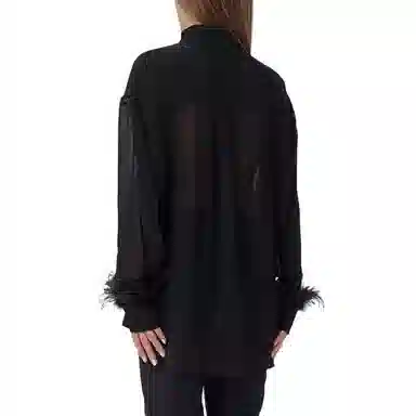 PINKO Camicia Lunga Con Piume