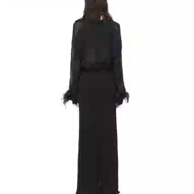 PINKO Camicia Lunga Con Piume