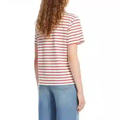 WEEKEND MaxMara Striped Logo T-Shirt Red