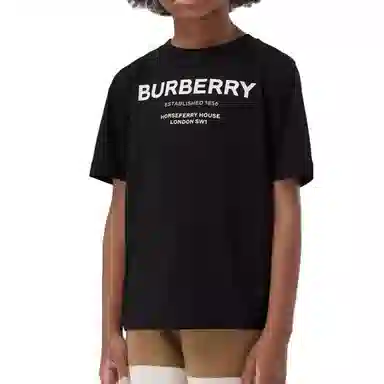 Burberry Logo T-Shirt Kids Black