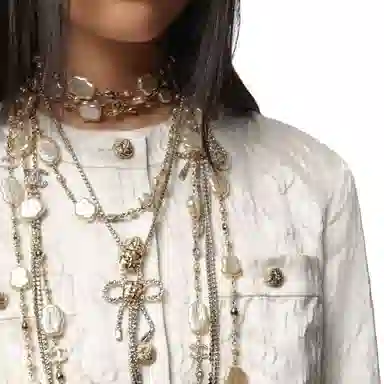 CHANEL 25A Haute Couture Silk Jacquard Shirt