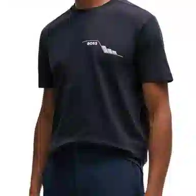 HUGO BOSS SS24 Cotton-Jersey T-Shirt With Crew Neck And Seasonal Artwork LogoT