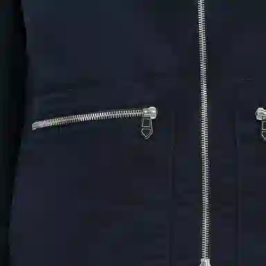 Hermes Detachable Hood Zip Jacket Navy