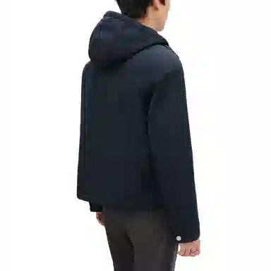 Hermes Detachable Hood Zip Jacket Navy