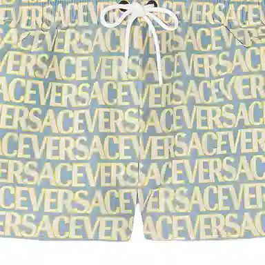 Versace SS23 Colorblock Drawstring Swim Shorts