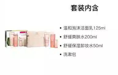 娇韵诗 温和泡沫洁面卸妆护肤套装 舒缓保湿 四件套