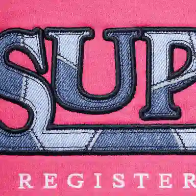 Supreme SS21 Week 17 Denim Logo Hooded Sweatshirt