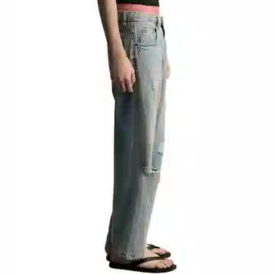 ZARA Loose Fit Distressed Jeans