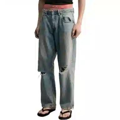ZARA Loose Fit Distressed Jeans