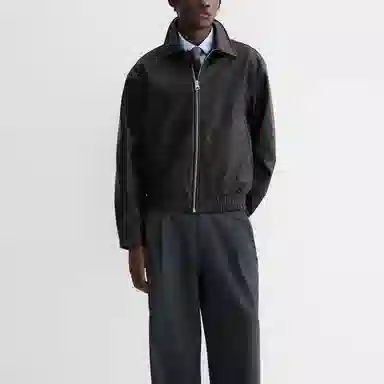 H&M Loose Fit Washed Coated Flight Jacket