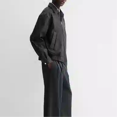 H&M Loose Fit Washed Coated Flight Jacket