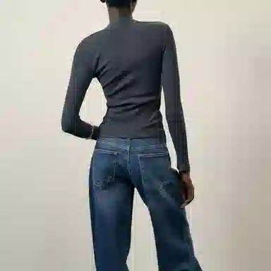 ZARA Soft V-Neck Ribbed Pullover Knitwear