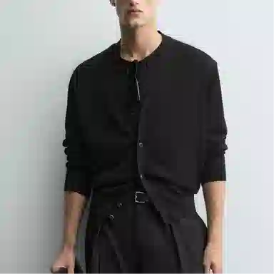 ZARA Ribbed V-Neck Knit Sweater