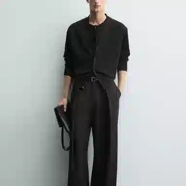 ZARA Ribbed V-Neck Knit Sweater