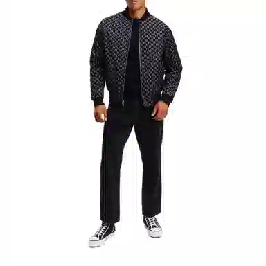 KARL LAGERFELD FW24 Reversible Baseball Collar Jacket Black