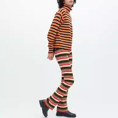 UNIQLO x MARNI Striped Cashmere Sweater Orange