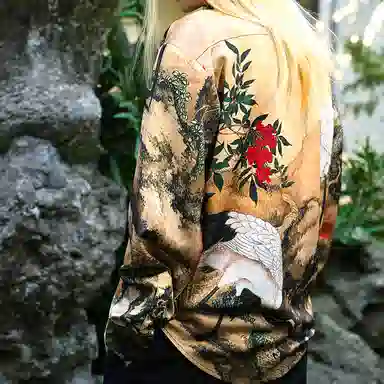 Hubu Penglai Spring Crane Shirt