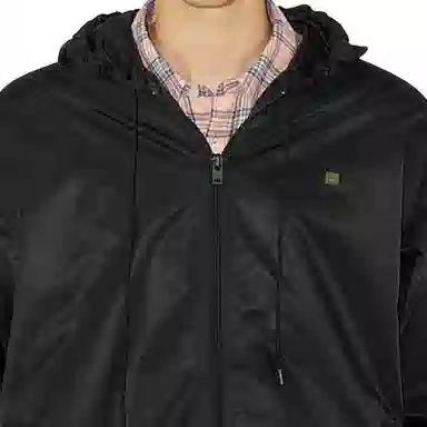Acne Studios Face Nylon Hooded Bomber Jacket Black