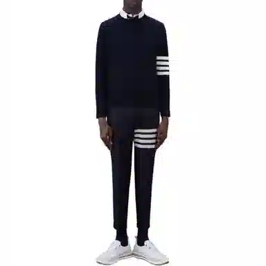 THOM BROWNE WOOL 4-BAR PULLOVER