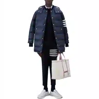 THOM BROWNE WOOL 4-BAR PULLOVER