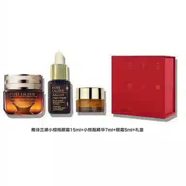 雅诗兰黛 第五代小棕瓶熬夜眼霜+第七代小棕瓶精华液 修护淡纹紧致 小棕瓶眼霜精华心意至上套装