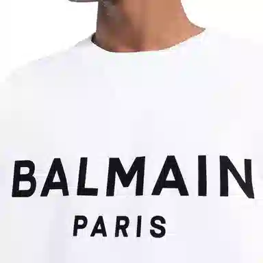 Balmain SS22 Logo Raglan Sweatshirt White