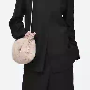 COS Drawstring Clutch Light Pink