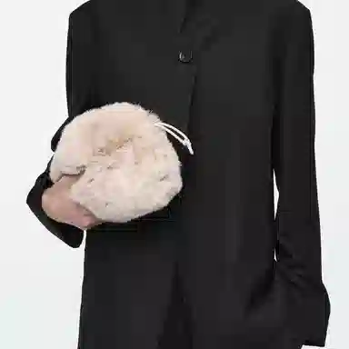 COS Drawstring Clutch Light Pink