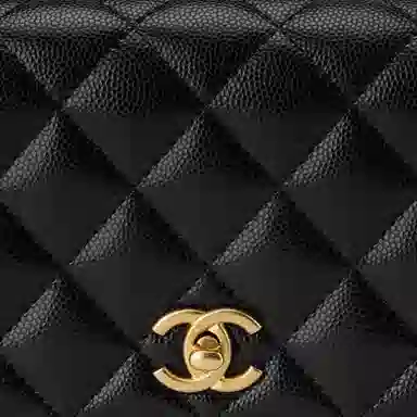 Chanel Quilted Leather Shoulder Bag Black