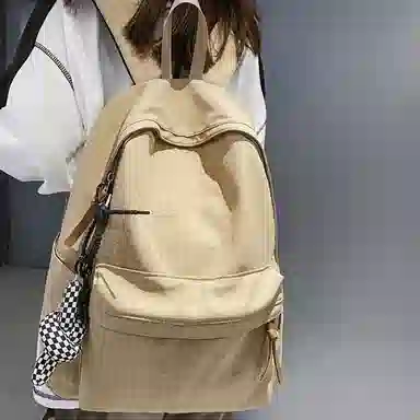 恒源祥 简约纯色暗纹 尼龙 双肩包 男女同款情侣款 多色