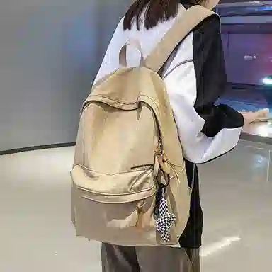 恒源祥 简约纯色暗纹 尼龙 双肩包 男女同款情侣款 多色