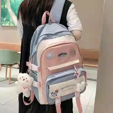 恒源祥 撞色百搭大容量 尼龙 双肩包 男女同款情侣款 多色