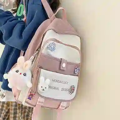 恒源祥 韩版简约时尚 尼龙 双肩包 男女同款情侣款 多色