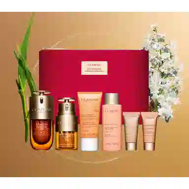 娇韵诗 双效精华 洁面面霜小样护肤套装 保湿补水滋润 七件套