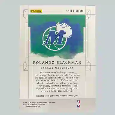 PANINI 2023-24 Rolando Blackman 0825