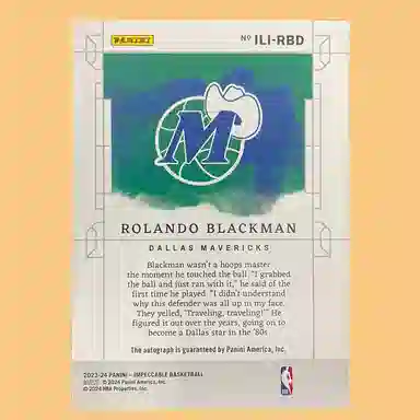 PANINI 2023-24 Rolando Blackman 0825