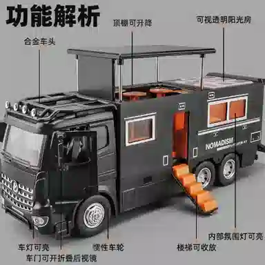 卡威 多功能合金房车 成品模型