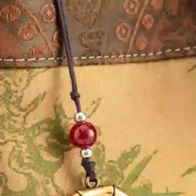 上海故事 新中式国风拼接设计 桑蚕丝香云纱 手提包 中号 女款 新黄绿/铁锈红