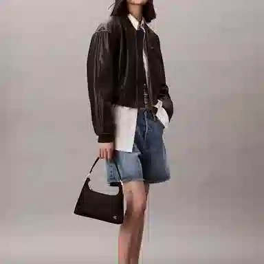 Calvin Klein Metal Detail Small Shoulder Bag Black