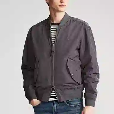 Polo Ralph Lauren FW23 Solid Pony Print Zip Jacket Gray