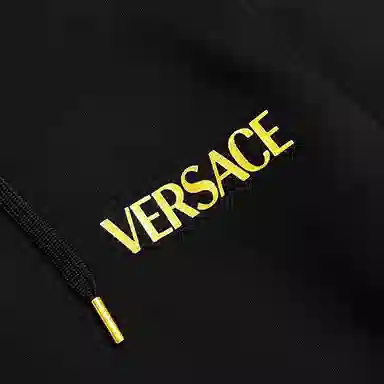 范思哲 美杜莎设计连帽长袖卫衣 男款 黑色