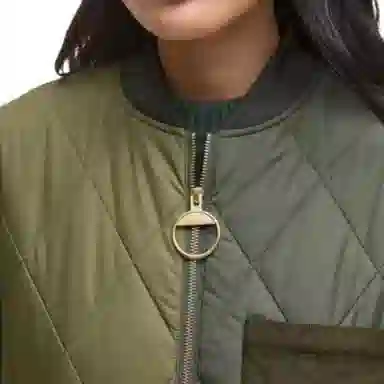 Barbour Letter Print Pocket Flight Jacket Women