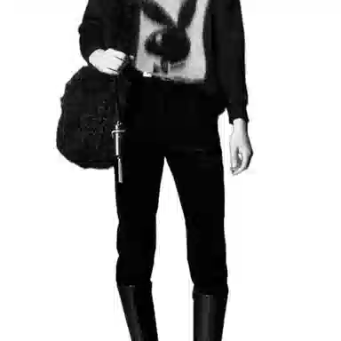 Saint Laurent FW22 Black Cartoon Sweater