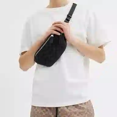 COACH Warren 29 Denim Waist Bag Black