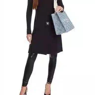 纪梵希 纯色修身中长款长袖连衣裙 女款