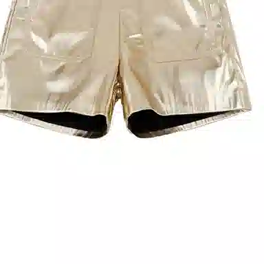 Lanvin Kids SS22 Gold Shorts