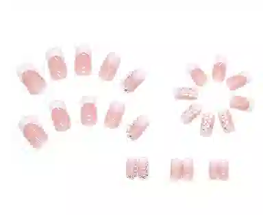 馨枕居 浪漫纯欲简约  穿戴甲 中梯桃色渐变 法式