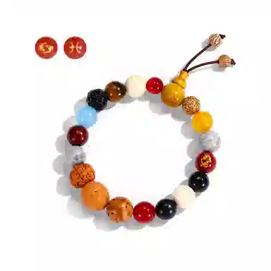 彗时 灵隐寺十八籽国风新中式锦鲤考试考试上岸佛珠招财纳福复古国潮香灰六字箴言转运珠 菩提子/菩提籽 手串 男女同款情侣款